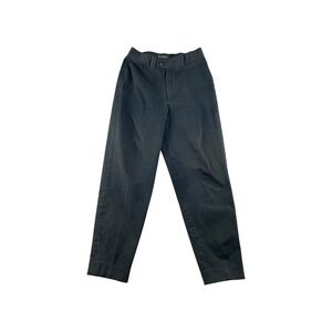 Banana Republic Stretch Black Trousers Pants Women Size 4 Pleated Front